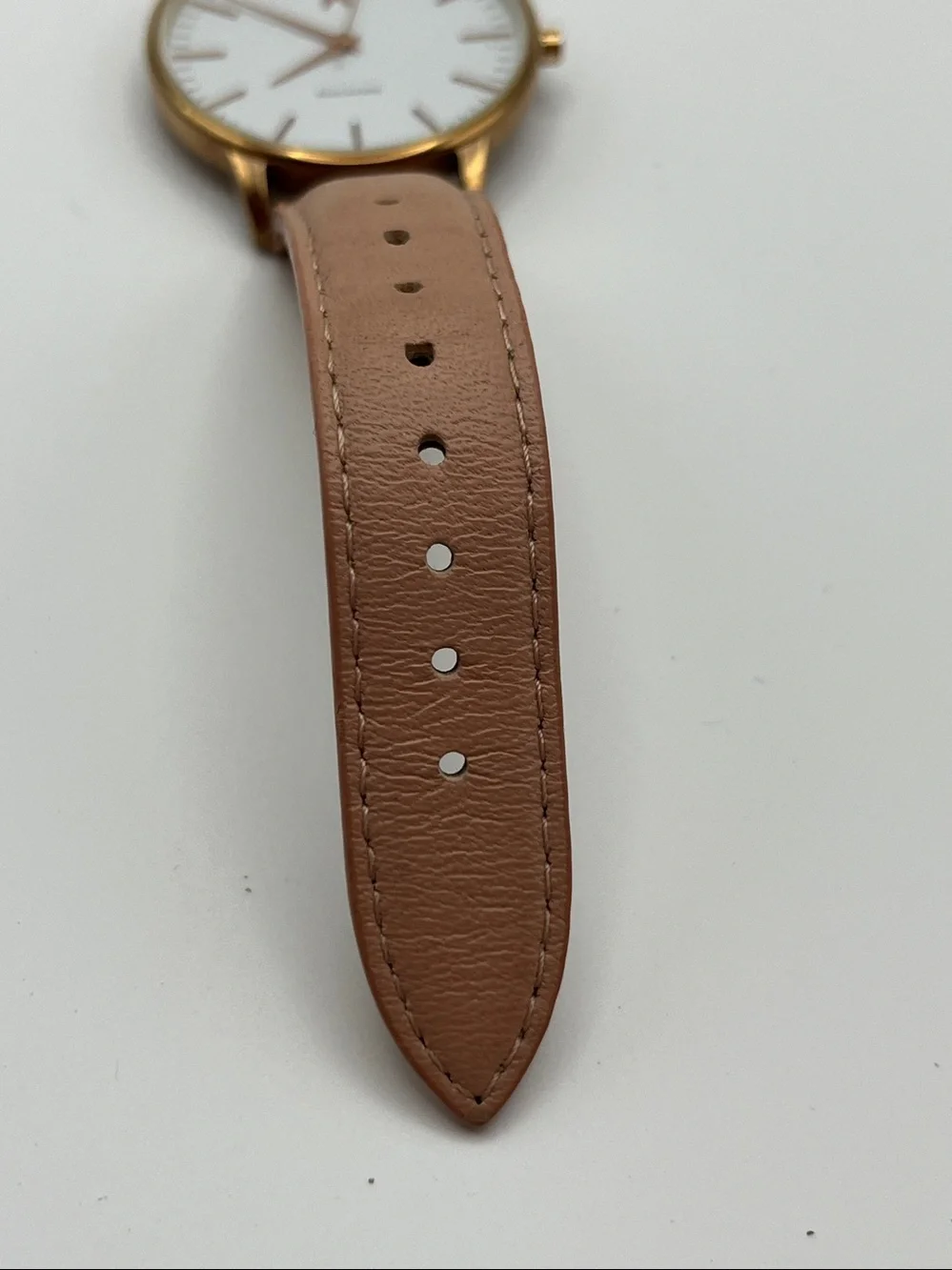 MVMT Gold Case White Dial Pink Leather Watch